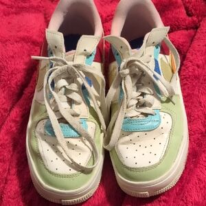Nike Pastel Green and Blue Sneakers